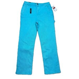 AFRM Aqua Teal Wide‎ Leg Carpenter Jeans Pants Women's Size 29